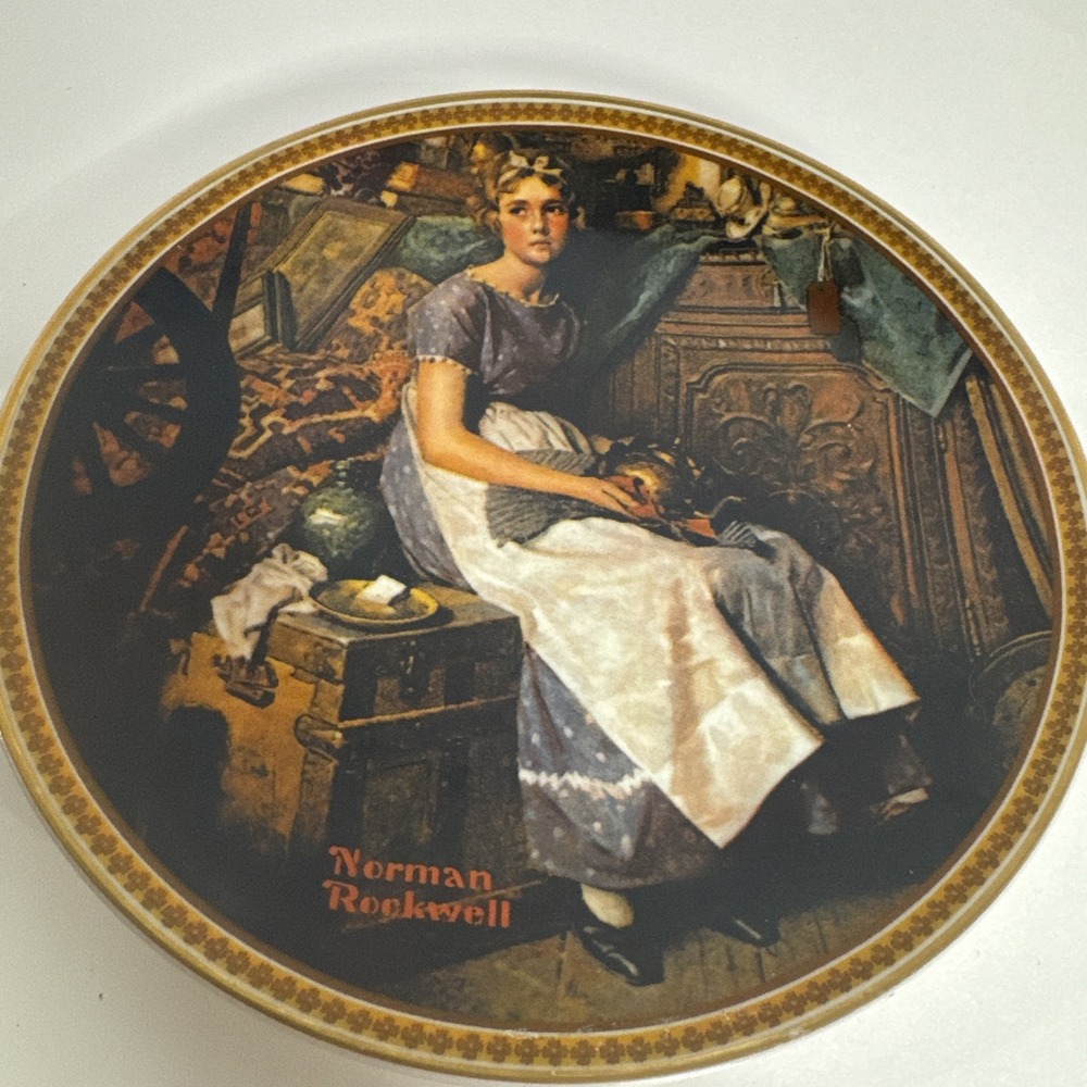 "DREAMING IN THE ATTIC" BY NORMAN ROCKWELL FROM KNOWLES PLATE